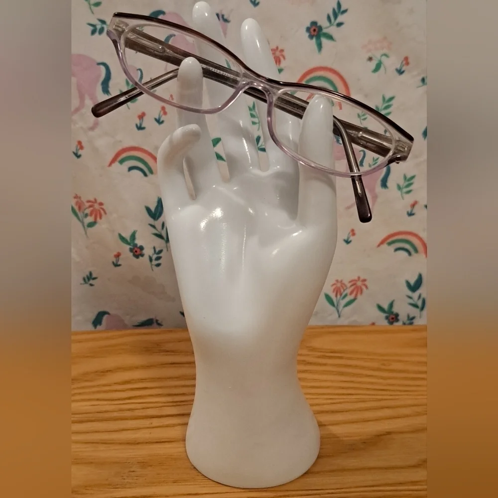 Vintage 80s Valentino 5392 Clear Purple Reading Eyeglass Glasses Frames